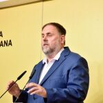 El presidente de ERC, Oriol Junqueras