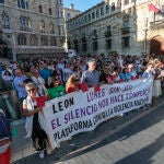 Concentración convocada en León por la Plataforma contra la Violencia Machista en defensa de la futbolista Jennifer Hermoso