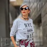 Carmen Gimeno con falda de Zara.