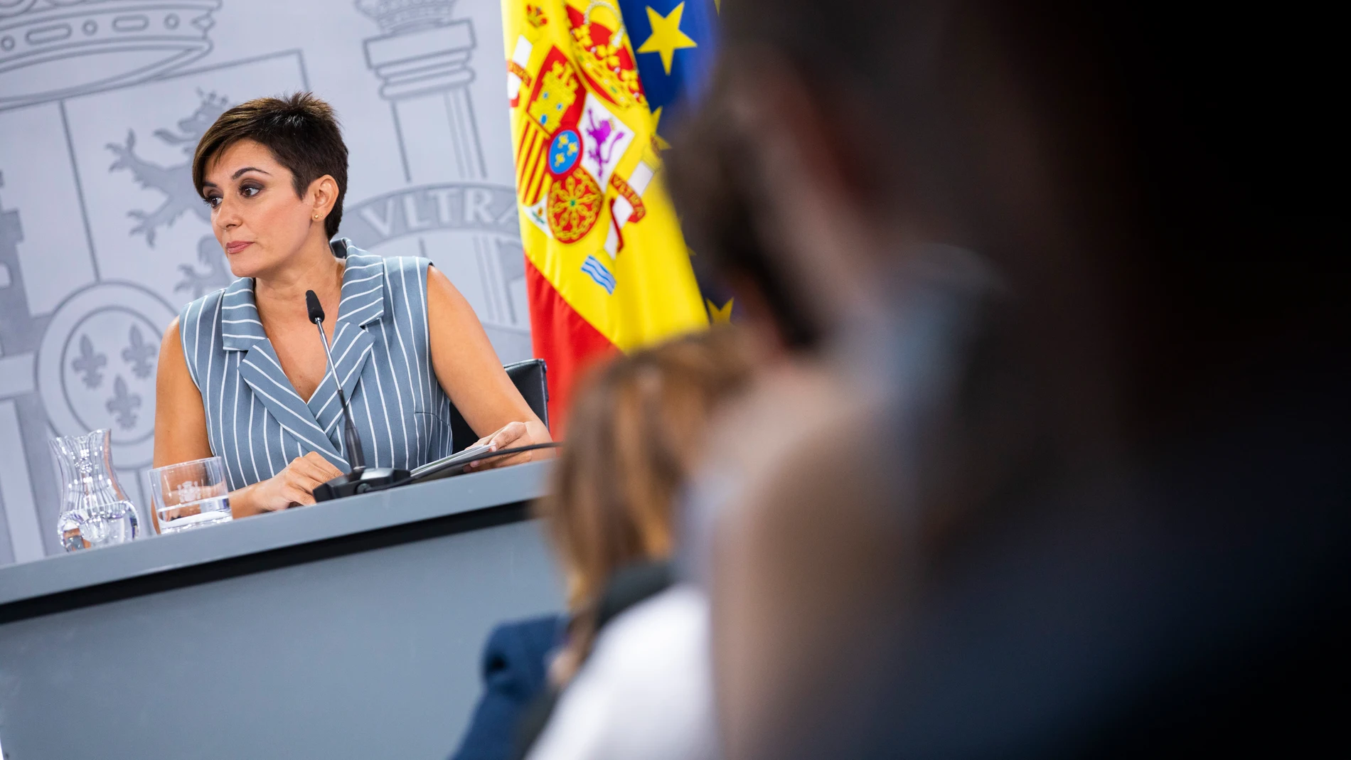 Rueda de prensa tras la reunion del Consejo de Ministros con Miguel Iceta e Isabel Rodriguez. © Jesús G. Feria.