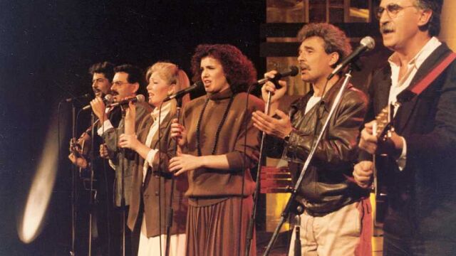 El grupo Mocedades sobre el escenario