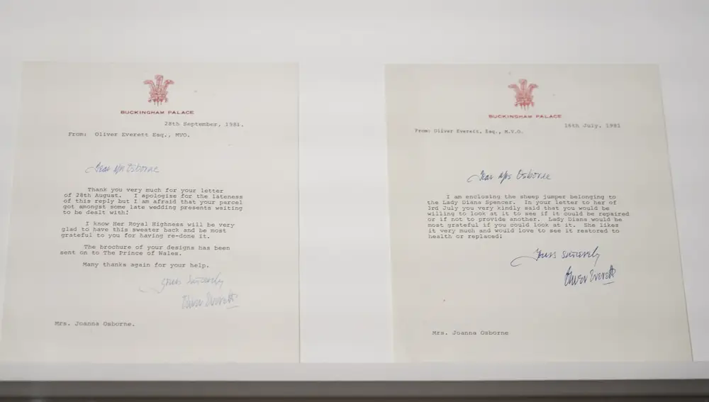 Documentos que prueban la autenticidad del jersey de Lady Di