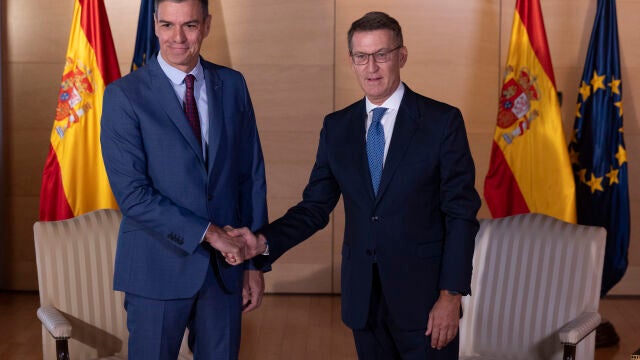 Reunión en el congreso entre Sánchez y Feijoo @Gonzalo Pérez Mata 