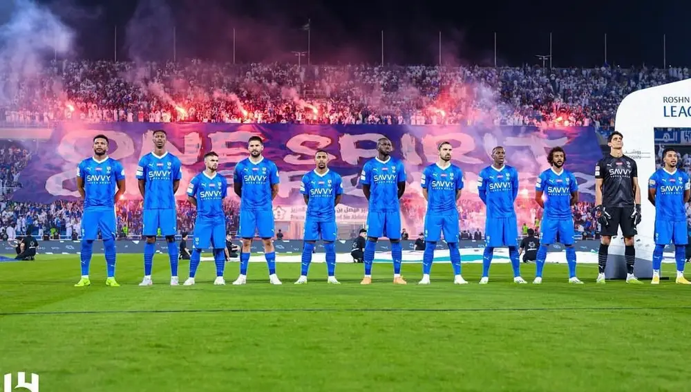 Los jugadores del Al Hilal, antes de un partido