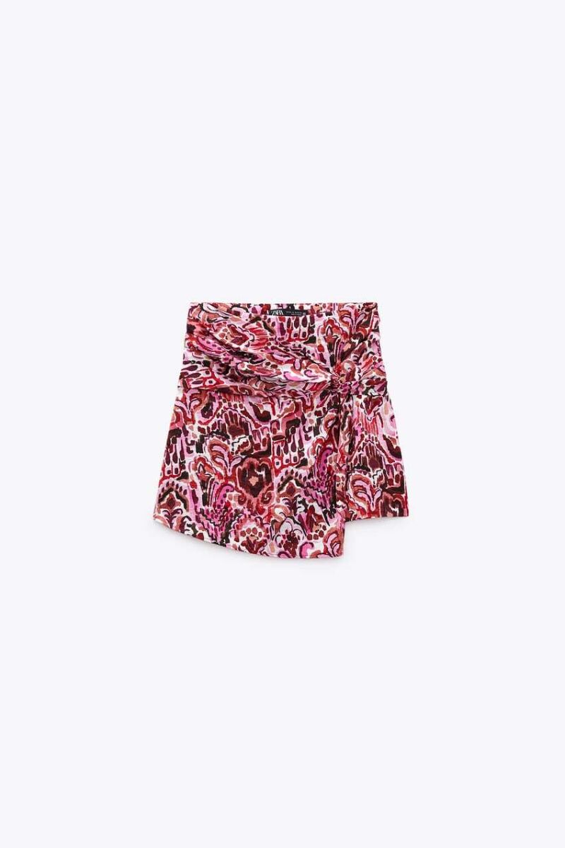 Falda pantalón estampado nudo