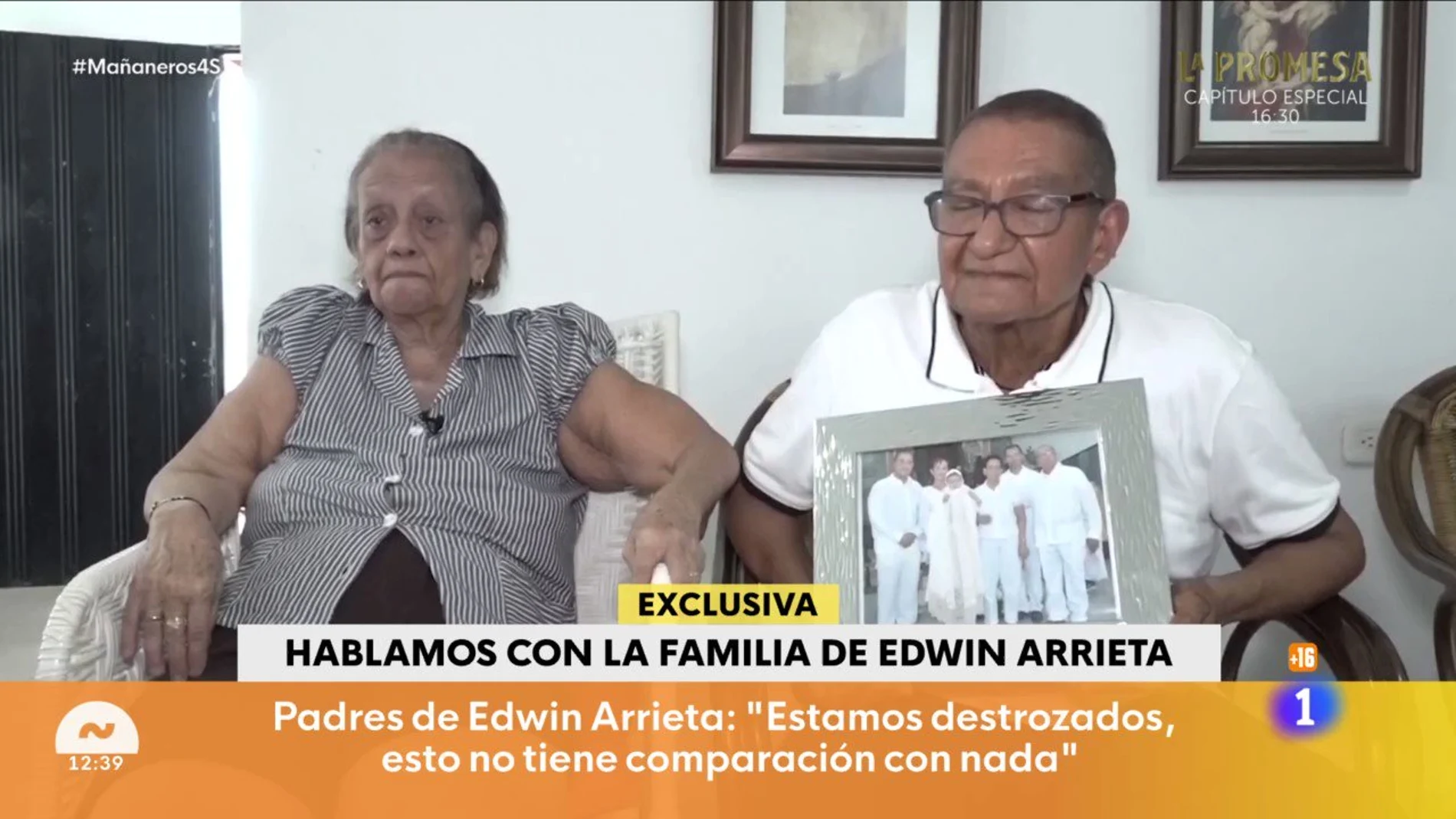 Los padres de Edwin Arrieta