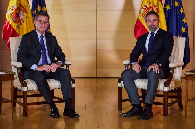 Alberto Núñez Feijóo y Santiago Abascal