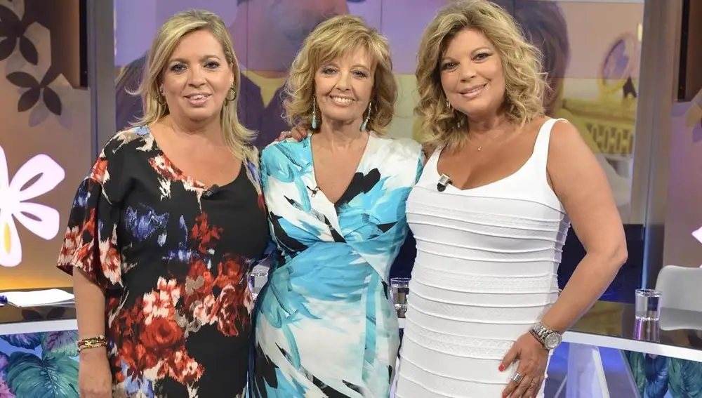 Carmen Borrego, María Teresa Campos y Terelu en el reality 'Las Campos'.