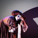 La actriz María Jáimez actúa durante la presentación del monólogo ‘La Tuerta', en el teatro Fernán Gómez, a 6 de septiembre de 2023, en Madrid (España).