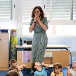 La presidenta de la Comunidad de Madrid, Isabel Díaz Ayuso, asiste este jueves al acto del inicio de curso escolar 2023/24 celebrado en el colegio público San Juan Bautista de Arganda del Rey. 