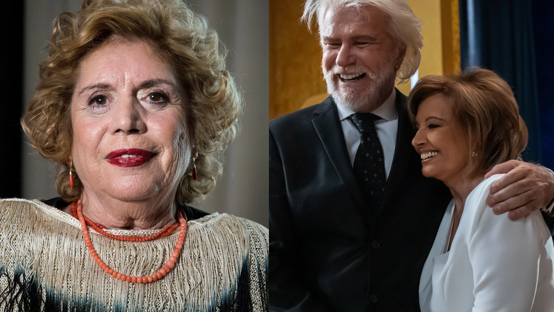 Montaje de María Jiménez, Edmundo Arrocet y María Teresa Campos