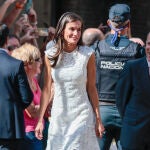 La Reina Letizia en Pamplona.