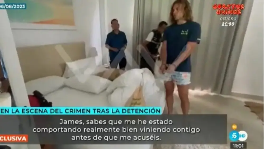 Daniel Sancho en la escena del crimen