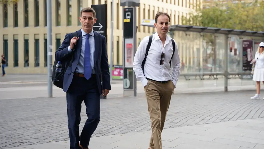 Josep Santacana, a su llegada a los juzgados de Barcelona