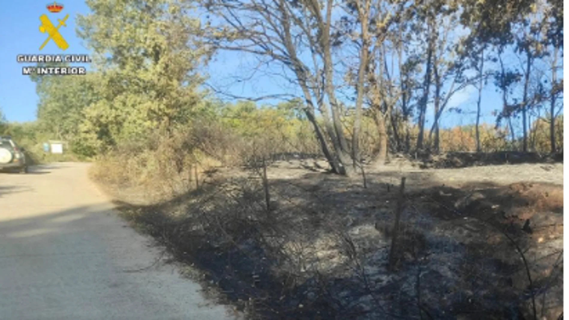 Paraje donde se produjo el incendio