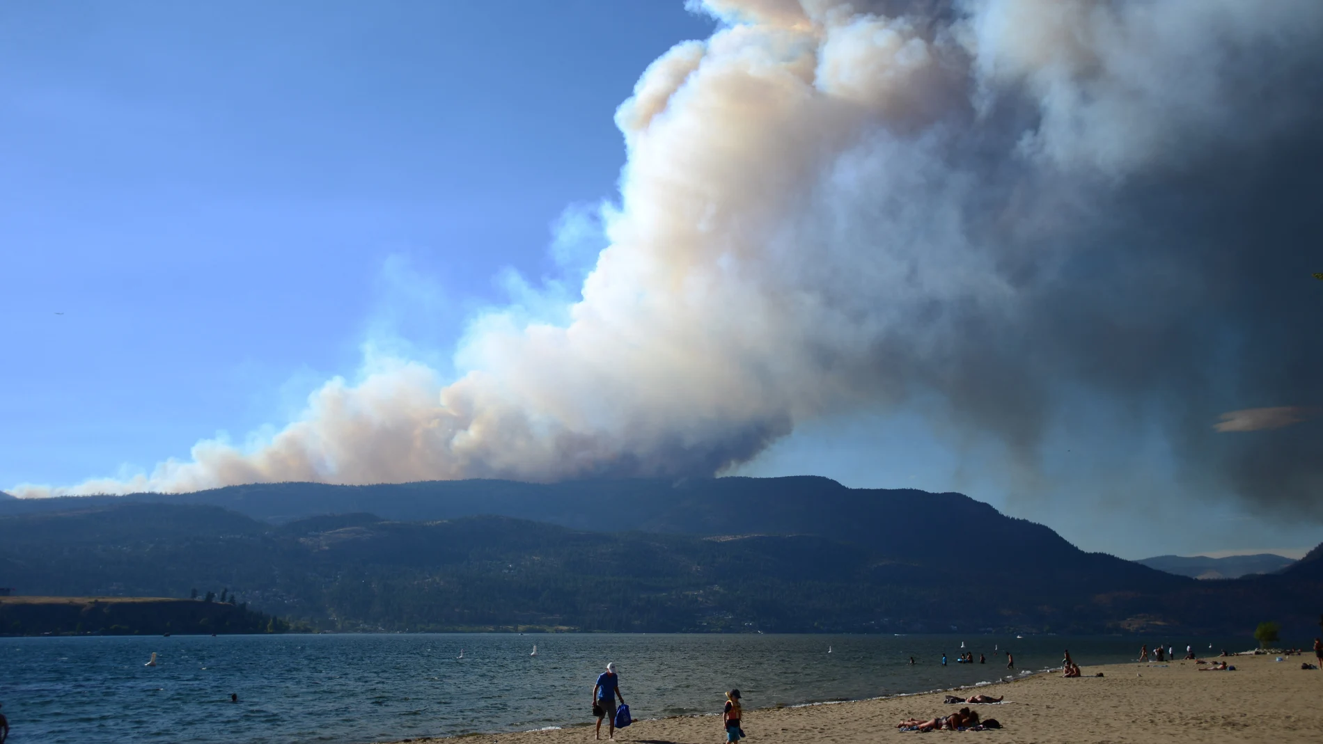 Uno de los incendios de Canadá de este verano en McDougall Creek