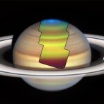 Diferencia de temperaturas en Saturno, desde el norte más frío al más cálido en el "ecuador".