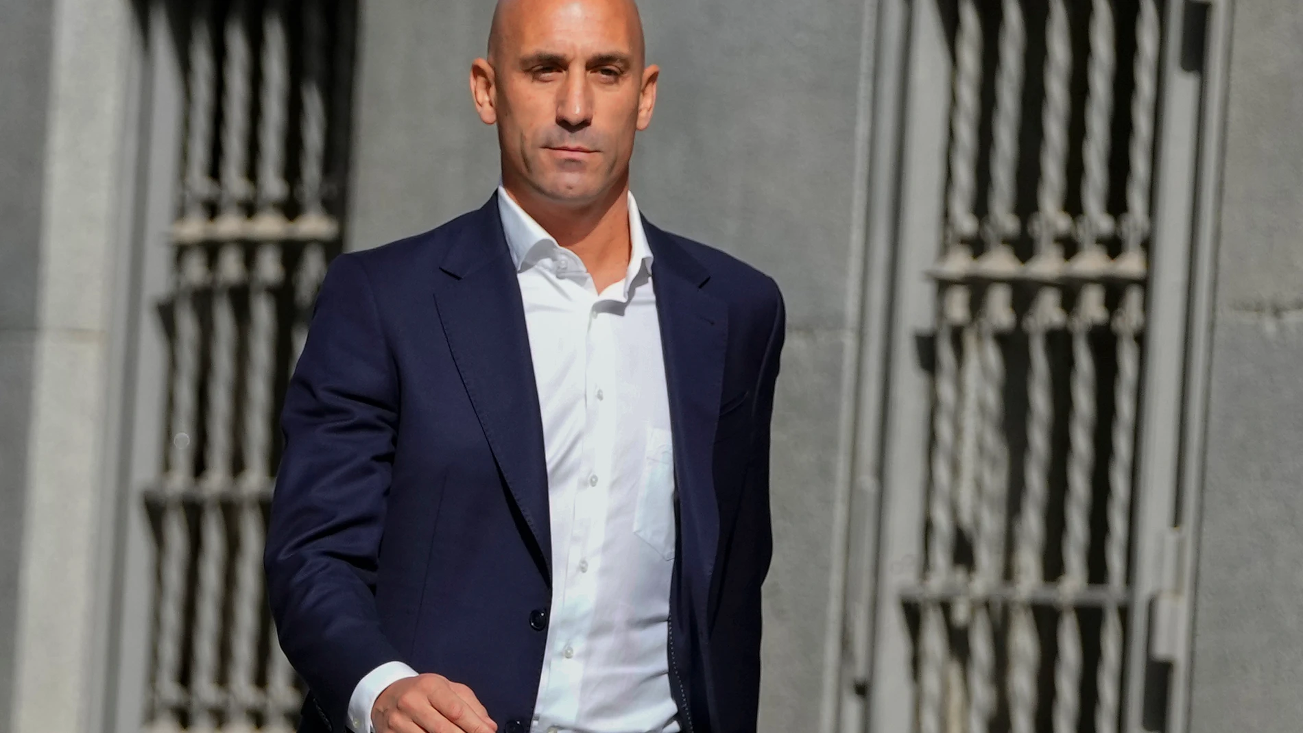 The former president of Spain's soccer federation Luis Rubiales arrives at the National Court in Madrid, Spain, Friday, Sept. 15, 2023. Spanish state prosecutors formally accused Rubiales last week of alleged sexual assault and an act of coercion after Rubiales kissed Spain forward Jenni Hermoso on the lips during the awards ceremony after Spain beat England to win the title on Aug. 20 in Sydney, Australia. (AP Photo/Manu Fernandez)