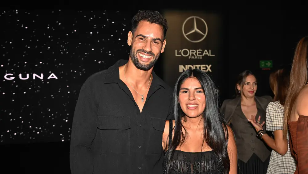 Isa Pantoja y Asraf Beno en el desfile de Hannibal Laguna en la MBFW