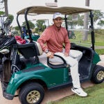 Nadal participó en un torneo de golf solidario en Boadilla del Monte antes de la entrevista en Movistar +