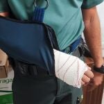 Uno de los agentes agredidos