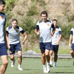 Entrenamiento de la Real Sociedad antes del partido de la Liga de Campeones frente al Inter de Milán