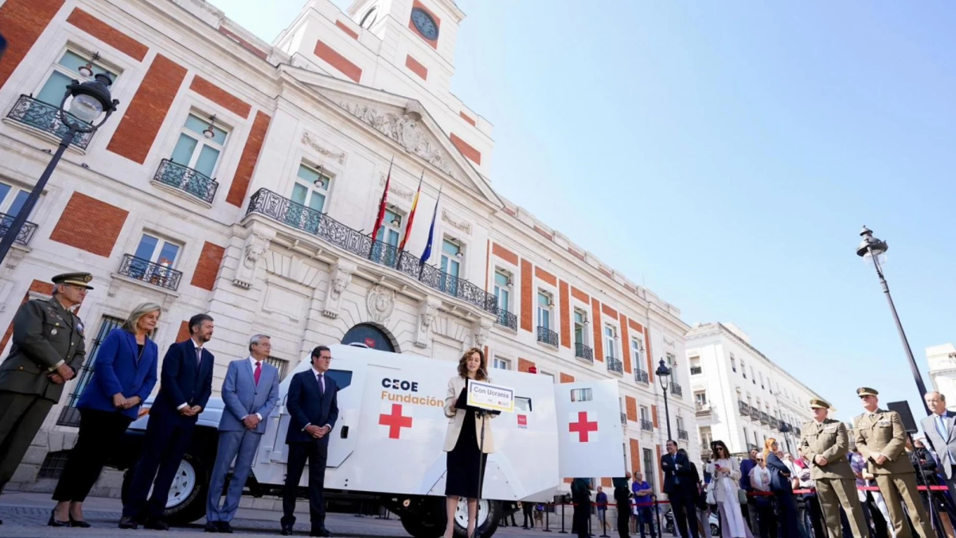 Empresarios madrileños, a través de la Fundación CEOE, colaboran para enviar a Ucrania una ambulancia blindadaCOMUNIDAD20/09/2023