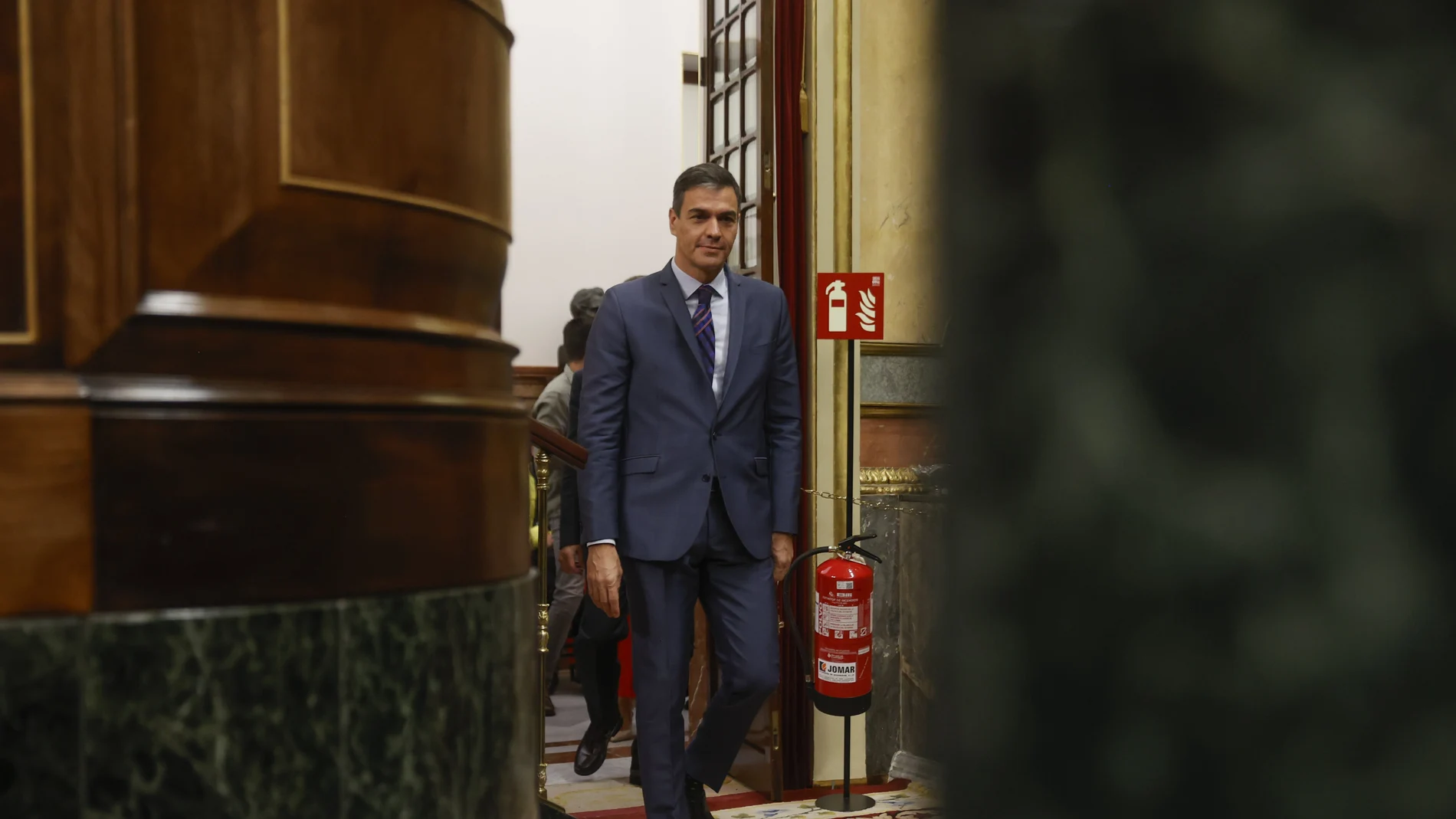El presidente del Gobierno en funciones, Pedro Sánchez, ayer en el Congreso