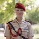  La princesa Leonor participa en el acto de entrega de sables, este martes en la Academia General Militar de Zaragoza.