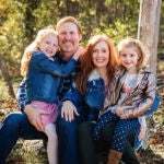 Philip Paxson con su mujer y sus dos hijas