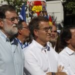 Acto del PP contra la Amnistia con el apoyo de los expredientes Aznar y Rajoy a Alberto Nuñez Feijoo. © Jesús 