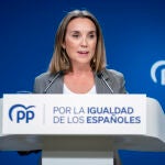 Cuca Gamarra comparece para valorar la manifestación del PP contra la amnistía 