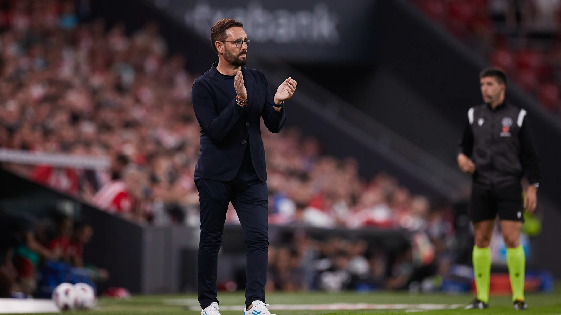 Jose Bordalas head coach of Getafe CF reacts during the LaLiga EA Sports match between Athletic Club and Getafe CF at San Mames on September 27, 2023, in Bilbao, Spain. Ricardo Larreina / Afp7 27/09/2023 ONLY FOR USE IN SPAIN