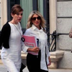 Yolanda Díaz a su llegada al Congreso.