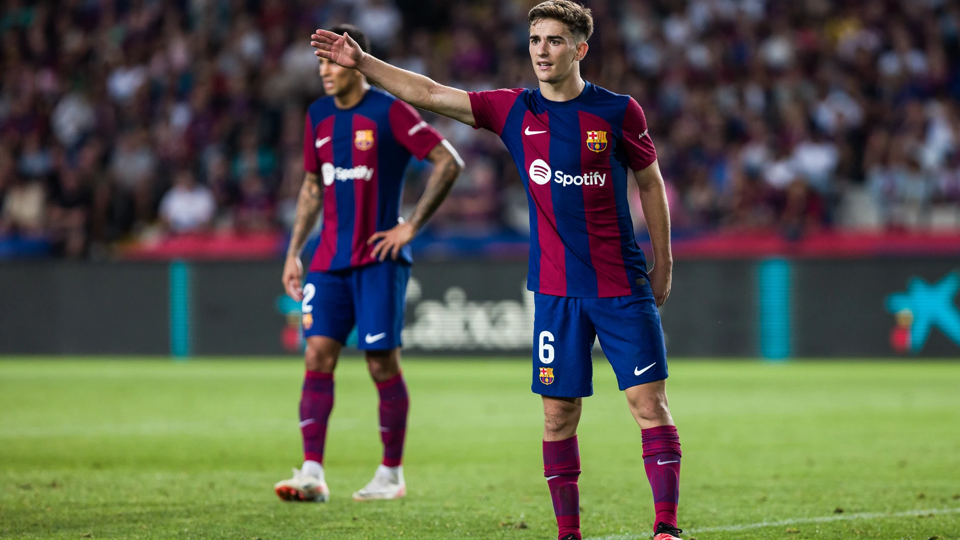 Pablo Martin Gavi of Fc Barcelona during the Spanish league, La Liga EA Sports, football match played between FC Barcelona and Sevilla FC at Estadi Olimpic Lluis Company on September 29, 2023 in Barcelona, Spain. Javier Borrego / Afp7 29/09/2023 ONLY FOR USE IN SPAIN