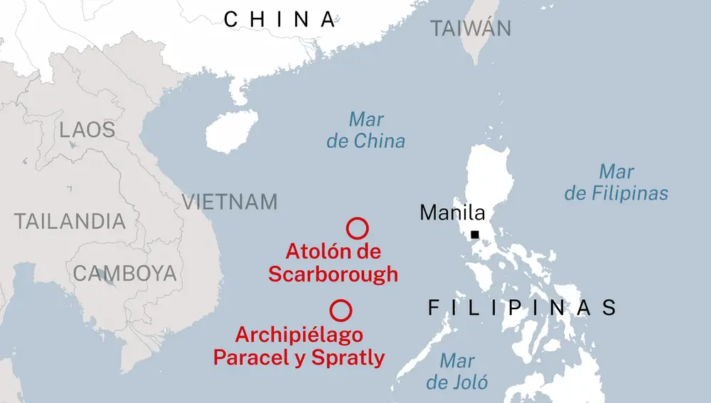 FILIPINAS CHIA disputa atolones