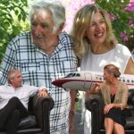 Yolanda Díaz junto a Pepe Mujica en Uruguay (arriba) y junto al Presidente de Argentina, Alberto Fernández (abajo) en 2022