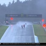 La carrera se tuvo que detener por la fuerte lluvia