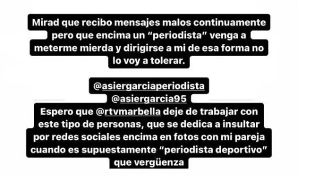 Los mensajes de la pareja de Borja Iglesias