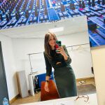Nuria Roca con vestido de Zara.