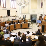 La sesión ordinaria del pleno de la Diputación de Alicante debatió ayer sobre el Fondo de Cooperación Municipal.