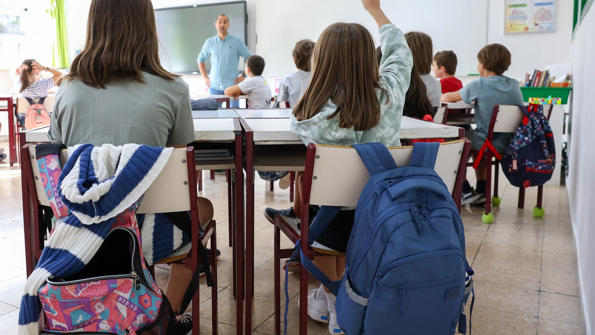 Imagen de una clase en un colegio de Madrid
