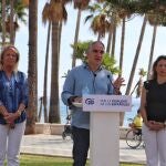 Elías Bendodo, coordinador general del PP, en rueda de prensa