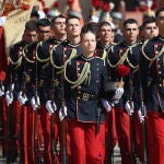 La princesa Leonor en la jura de bandera de la Academia Militar de Zaragoza