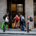 Turistas en Madrid. 