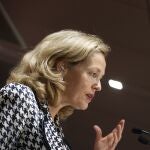 La vicepresidenta primera del Gobierno en funciones, Nadia Calviño.