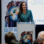 La reina Letizia a su llegada este martes al acto institucional del Día Mundial de la Salud Mental