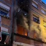 Fachada del edificio calcinado
