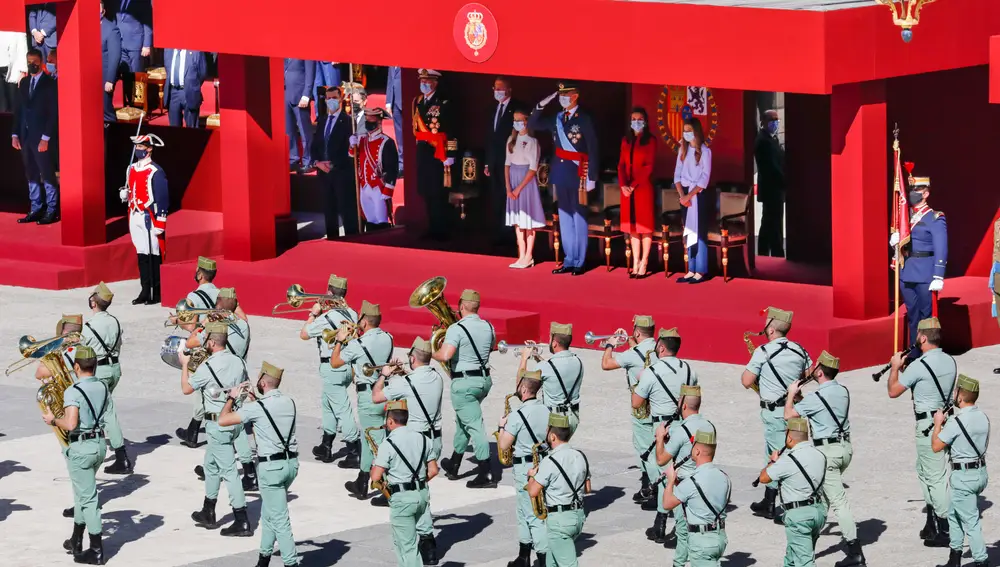 La Familia Real en el Día de la Hispanidad en 2020