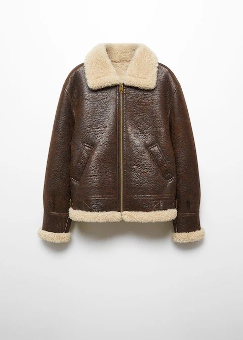 Chaqueta borreguito efecto piel
